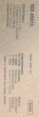 TIMING GEAR COVER GASKET SET Toyota Land Cruiser FJ40 FJ60 FJ62 1F 2F 3F Kit-3340