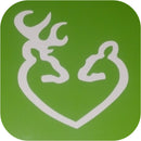 Browning Deer Vinyl Sticker Decal Heart Buck Doe Bow Hunting Rifle Buckhead Gun-0