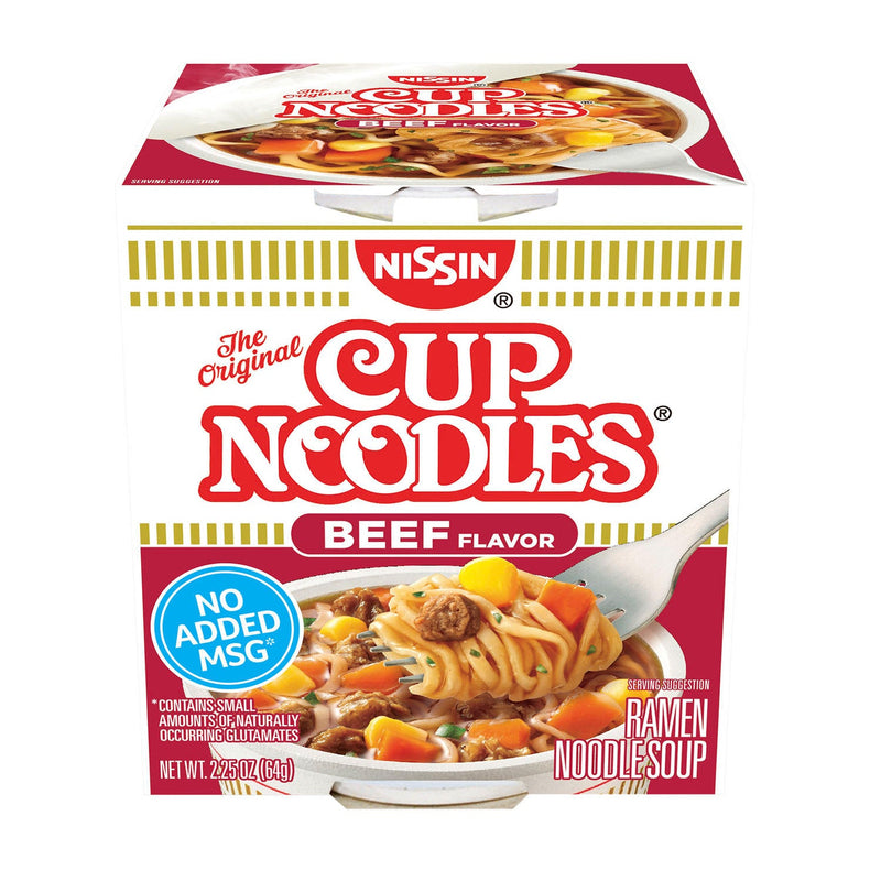 60 Cups Nissin Top Ramen Cup Noodles Beef Flavor Oodles of Soup