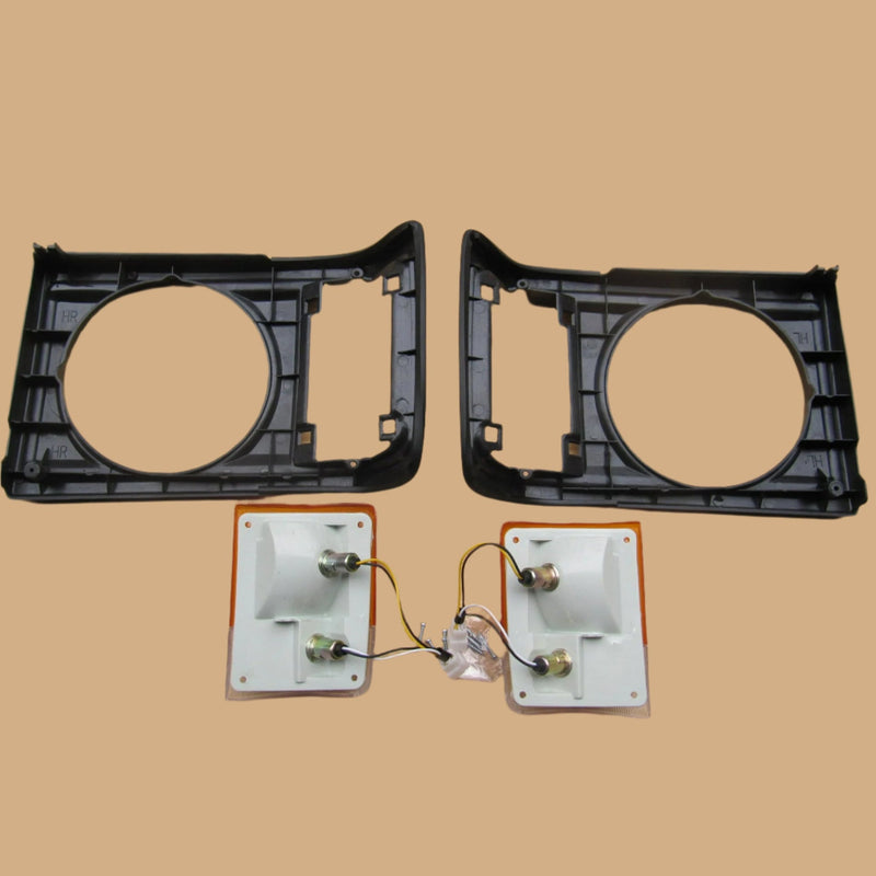PAIR Headlight Trim Door w indicators for Toyota Land Cruiser FJ60 81-87