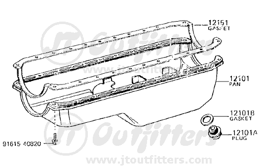 Oil Pan Toyota Land Cruiser FJ40 FJ45 FJ55 FJ60 1F 2F-3889