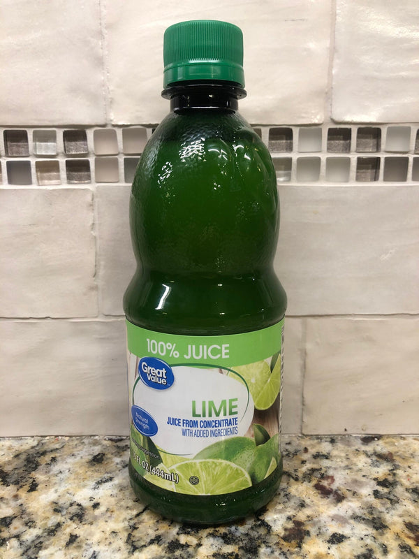 Great Value Lime 100% Juice 15 Oz Pie Cocktails Salad Citrus