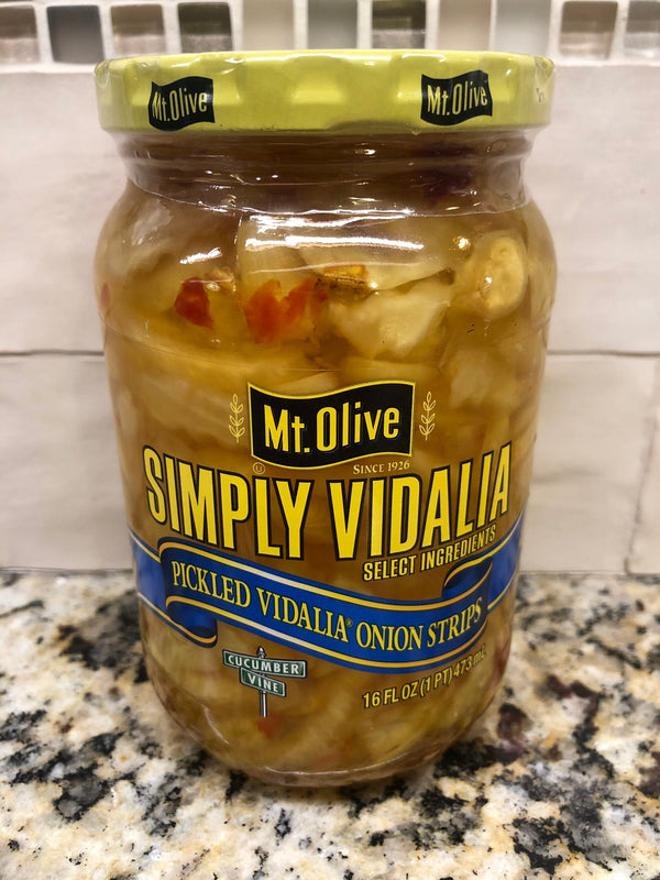 Mount Olive Simply Vidalia Onion Strips 16 oz sweet tangy pickle