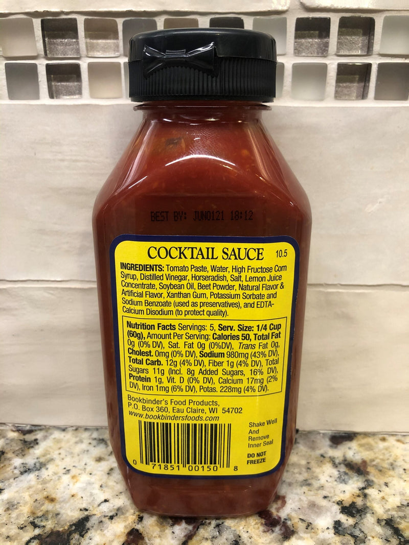 FOUR BOTTLES Bookbinder's Cocktail Sauce Seafood 10.5 Oz shrimp fish clams