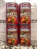 4 Campbell's CHUNKY Beef with Country Vegetables Soup 18.8 oz Cans