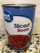 6 CANS Great Value Sliced Beets 15 oz Can Vegetable Salad Juice