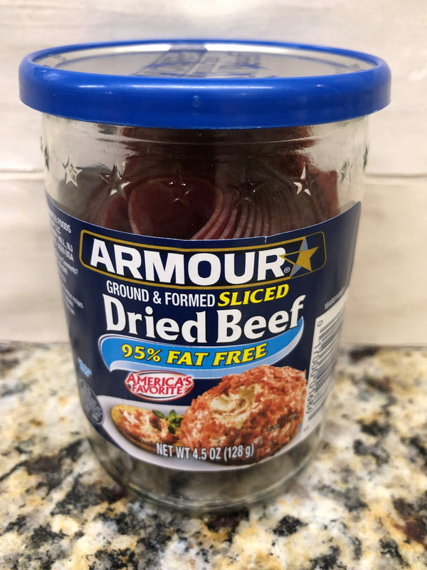 Armour Star Chipped Sliced Beef Dried 4.5 oz Glass Jar Gravy SOS