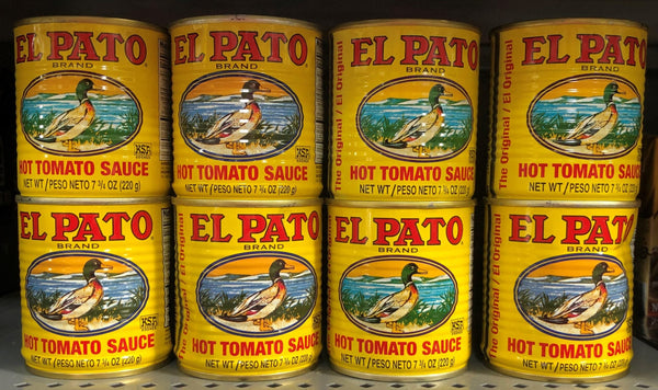 8 CANS El Pato Hot Tomato Sauce 7.75 oz can Burrito Taco Mexican Salsa