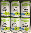 6 CANS Good & Smart Cut Green Beans No Salt Added 14.5 oz Can Vegetable