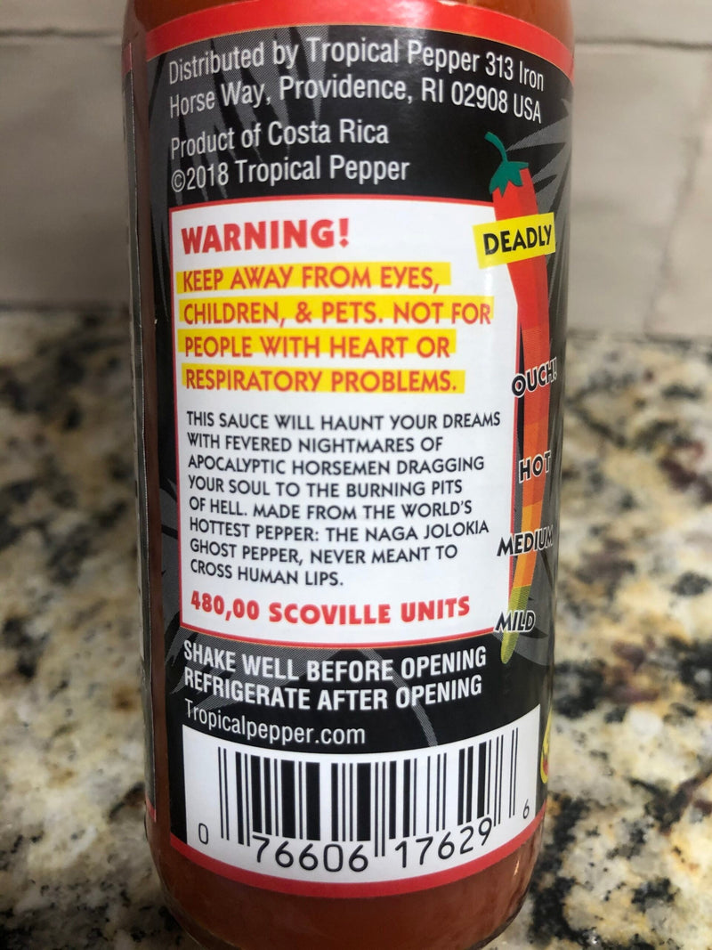 4 BOTTLES Tropical Pepper Co Ghost Pepper Naga Jolokia Hot Sauce 5 Oz Marinade