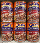 6 CANS Glory Foods Seasoned Southern Style Blackeye Peas 15.5 oz Can Soup