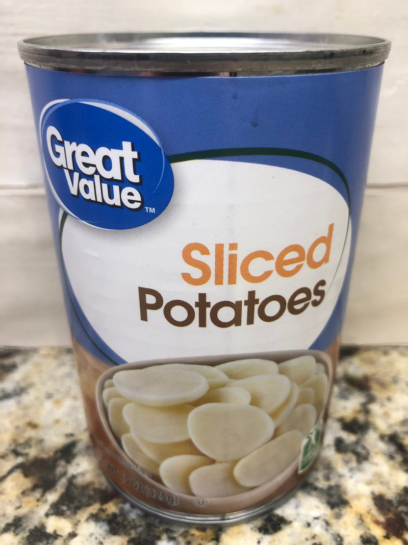 6 CANS Great Value Sliced Potatoes 15 oz Can au gratin scalloped peeled