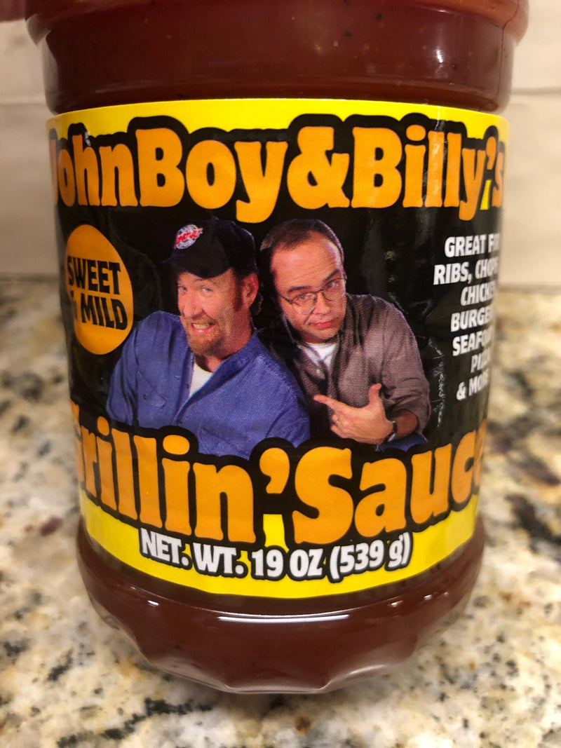 John Boy and Billy's Sweet & Mild Barbecue Grillin Sauce 19 oz Bottle BBQ