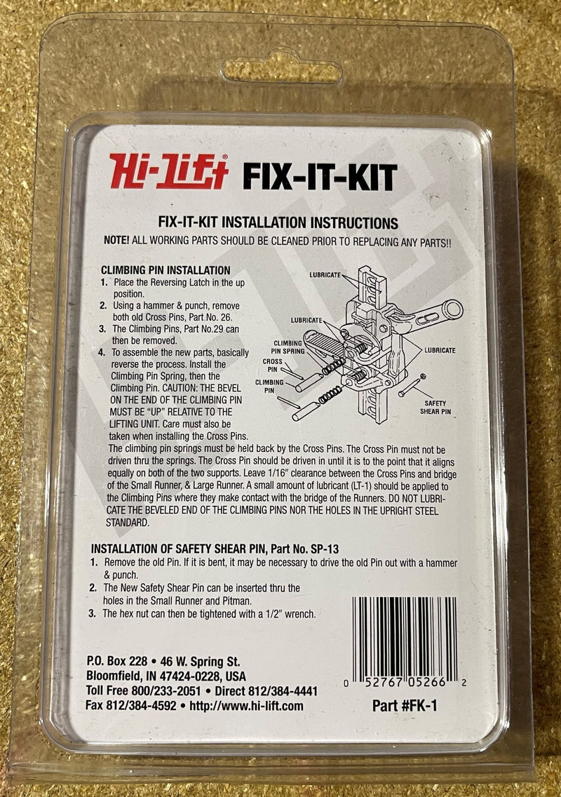 Hi Lift Fix it Kit to Rebuild