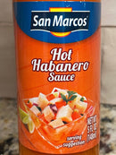 4 BOTTLES San Marcos Hot Habanero Sauce 5 oz Pepper Marinade Dip