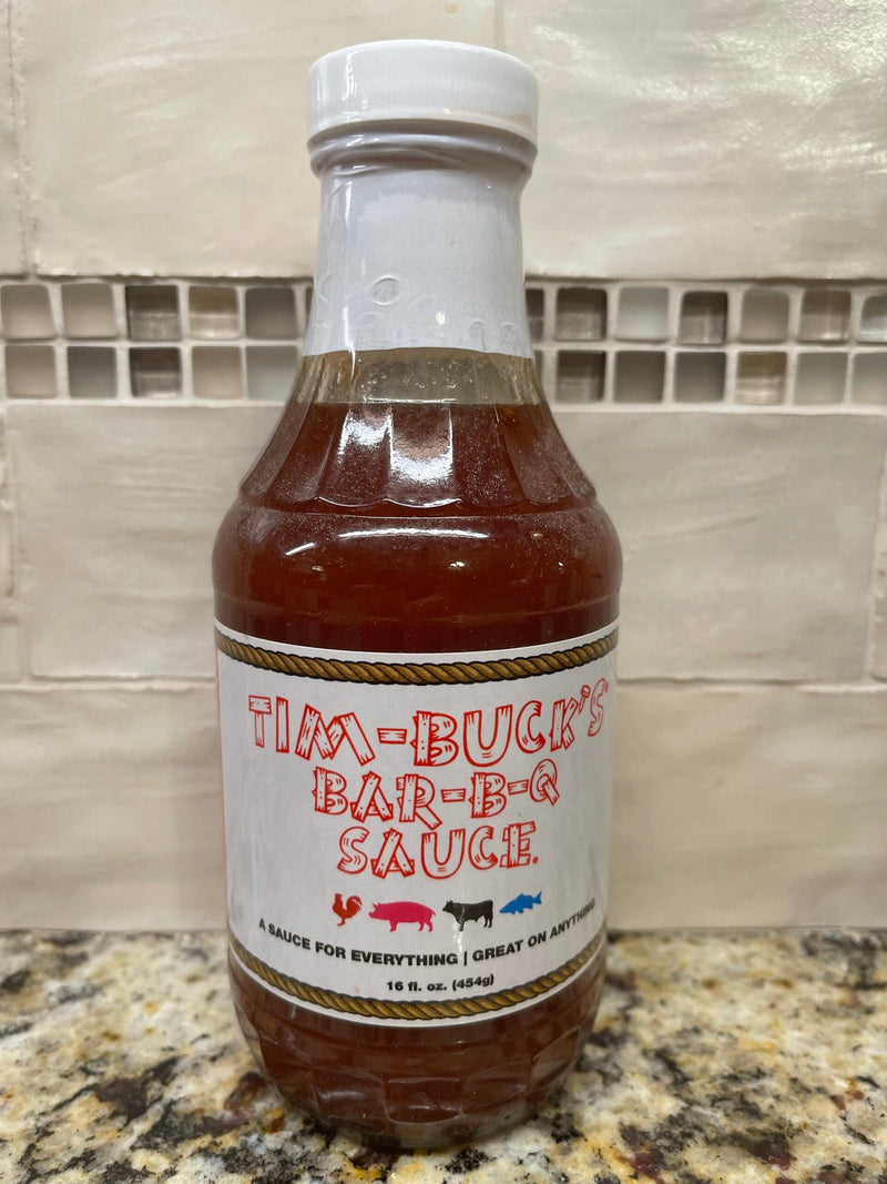 3 BOTTLES Tim Bucks Original Bar-B-Q Barbecue Sauce 16 oz BBQ