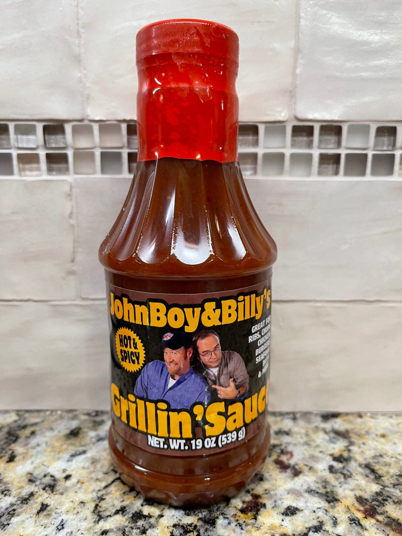 John Boy and Billy's Hot & Spicy Barbecue Grillin Sauce 19 oz Bottle BBQ Ribs