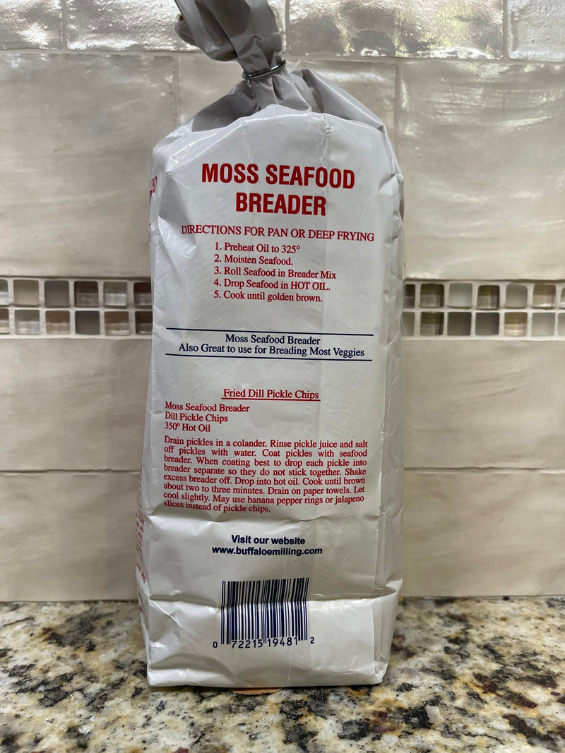 2 BAGS MOSS Water Ground Style Seafood Breader Mix 2 lb flour fish shrimp NC