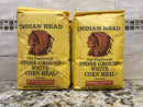 2 BAGS Stone Ground Indian Head Corn Meal 2 lb flour Muffin Cornbread