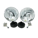 KC HiLiTES 42301 7" Round H4 Halogen DOT Headlights, Chrome, Pair