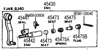 Drag Link End Kit for FJ40-2823