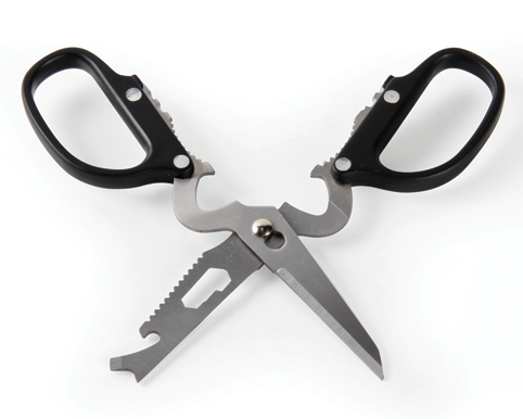 Multi Tool Scissors screwdriver can opener wrench stripper bottle opener knife-0