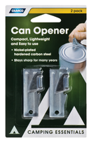 Pair of Manual Can Opener Folding Army Camping Survival Style Nickelplated-6688