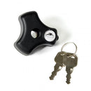 Hood Mount Locking Knob Keyed Jack Lock 3/8-16 Bolt for Hood Bed Cage Mounts