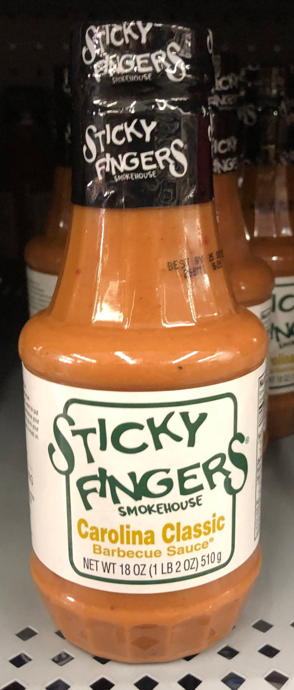 Sticky Fingers Carolina Classic Barbecue Sauce 18 oz Mustard Base BBQ