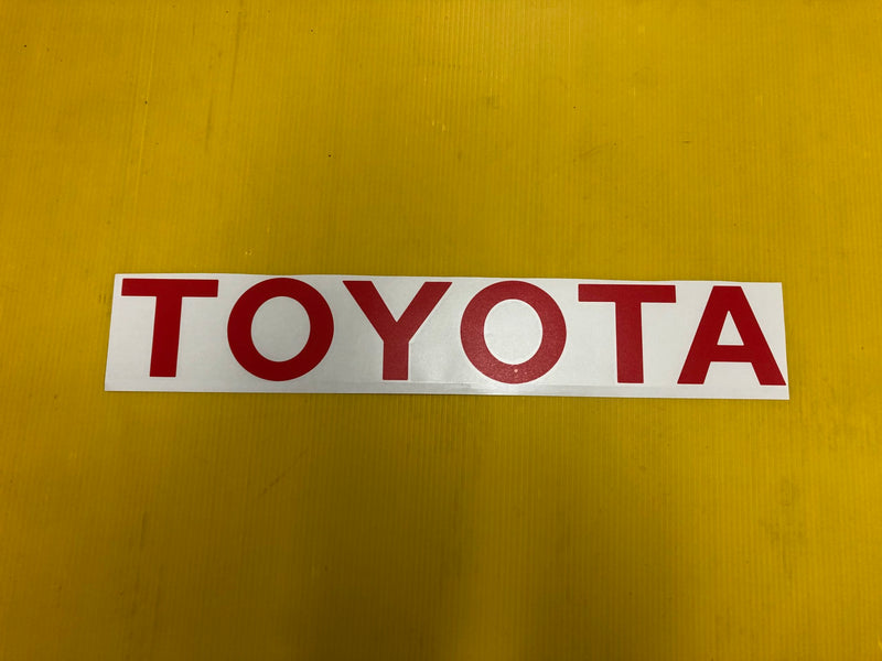 Red TOYOTA Lettering Tailgate Decal