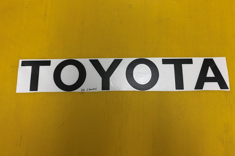 Charcoal TOYOTA Lettering Windshield Decal for Pickup Truck Sticker