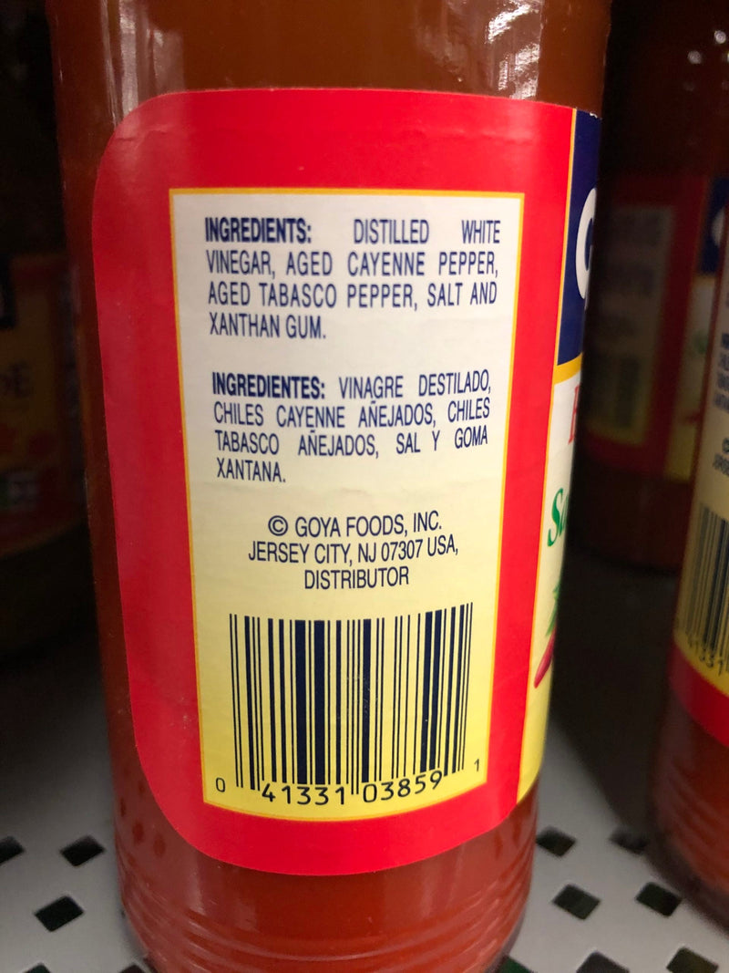 Goya Hot Sauce Salsa Picante Bottle 12 oz Buffalo Wing Sauce Dip