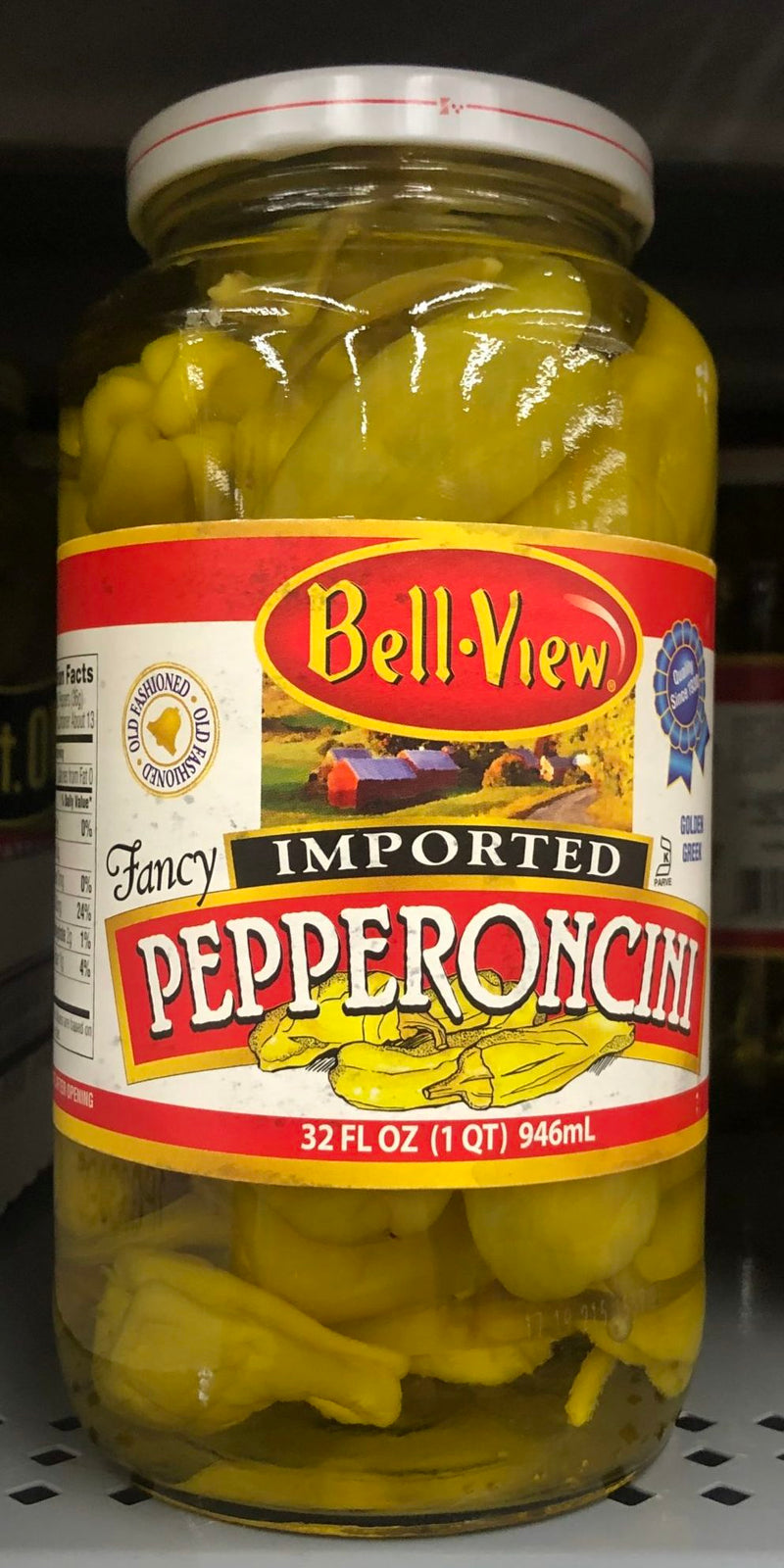 Bell-View Fancy Imported Pepperoncini 32.0 FL OZ pickled sweet tangy pickle