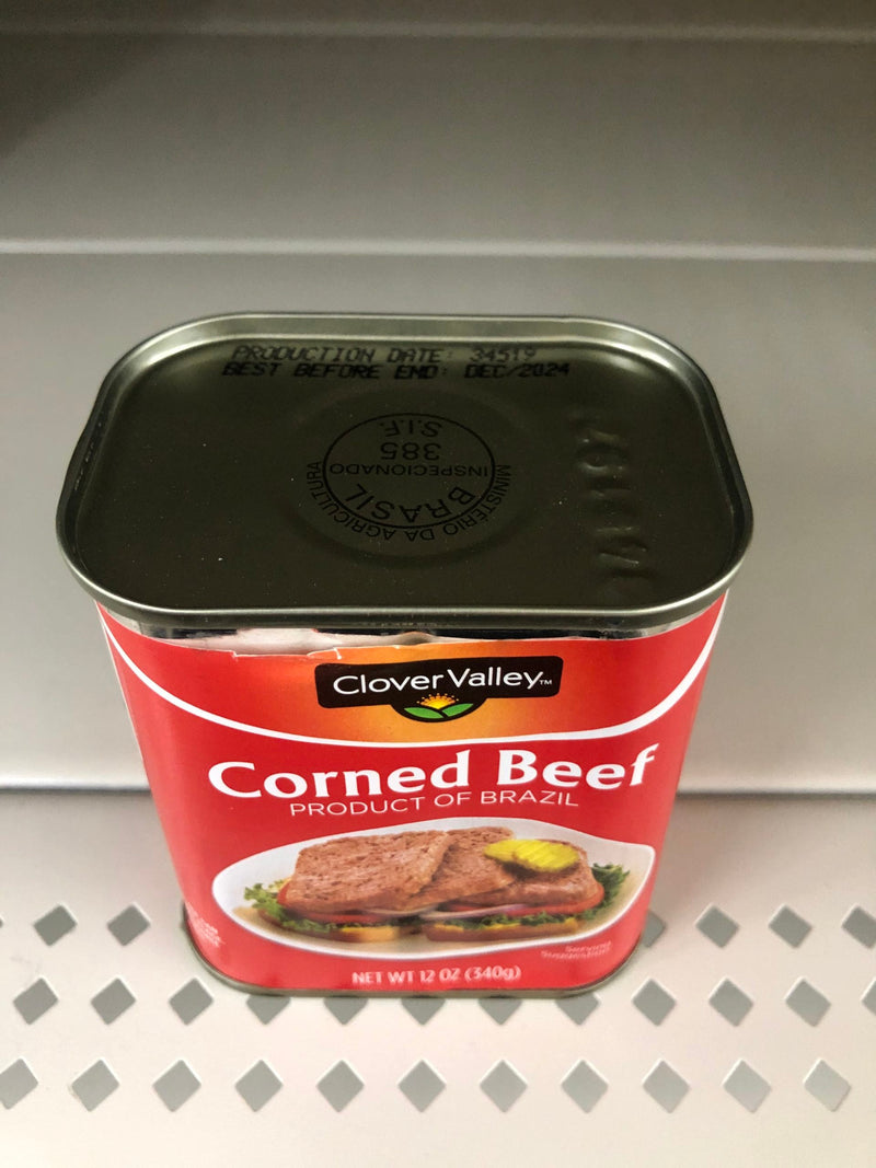 Clover Valley Corned Beef 12oz Can Sandwich Meat Spread with Key