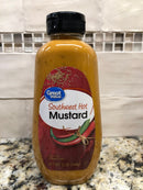 Great Value Squeeze Bottle Southwest Hot Mustard 12 Oz dip topping baja