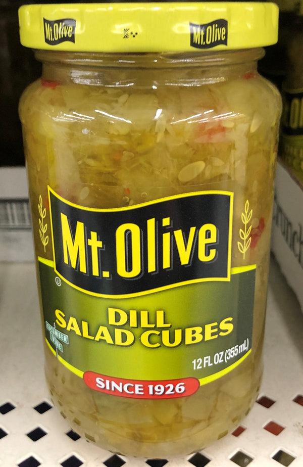 Mount Olive Dill Salad Cubes Relish 12 oz Salad Tuna Mt Pickle