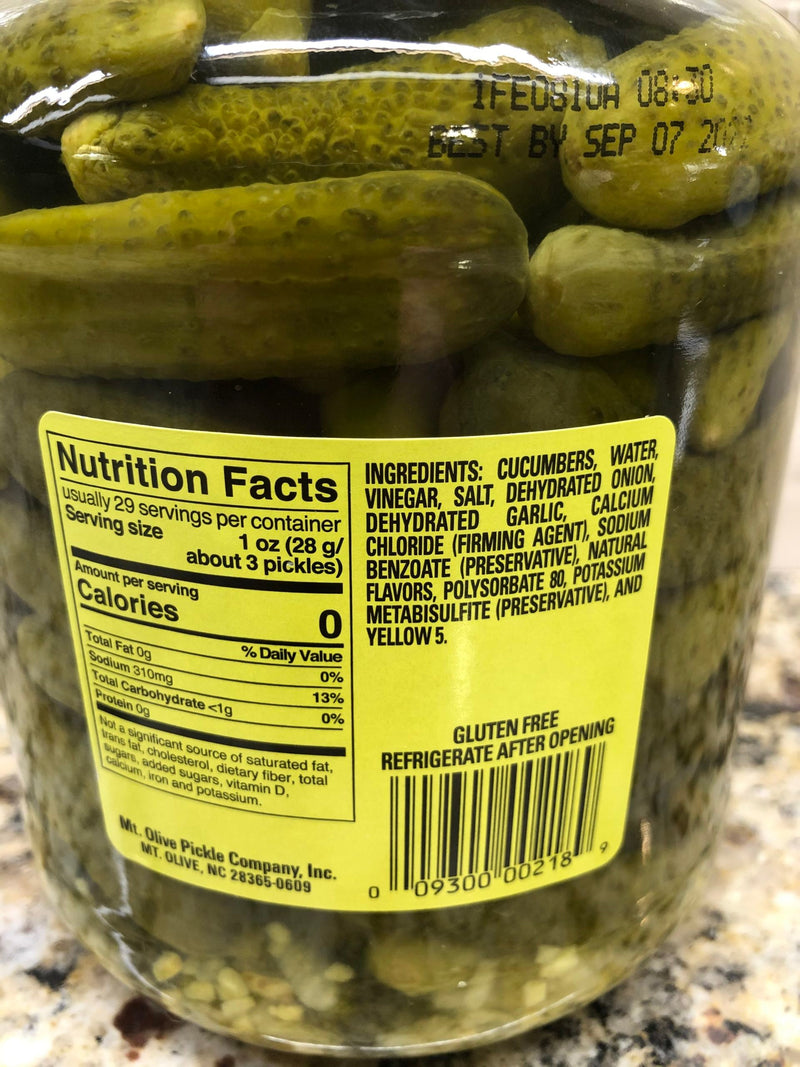 Mount Olive Kosher Petite Dills Fresh Pack Pickles 46 oz Dill Mt Sandwich Pickle