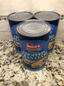 THREE 3lb 3oz CANS BUMBLE BEE Snow's Ocean Chopped Clams Can Chowder FREE SHIP