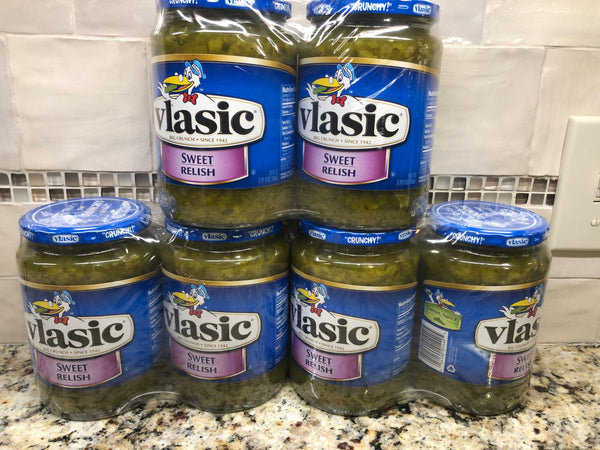 6 JARS Vlasic Sweet Pickle Relish 24 oz Salad Tuna Mt Salad