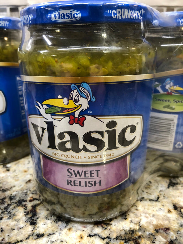 Vlasic Sweet Pickle Relish 24 oz Jar Salad Tuna Mt Salad Olive Hot Dog