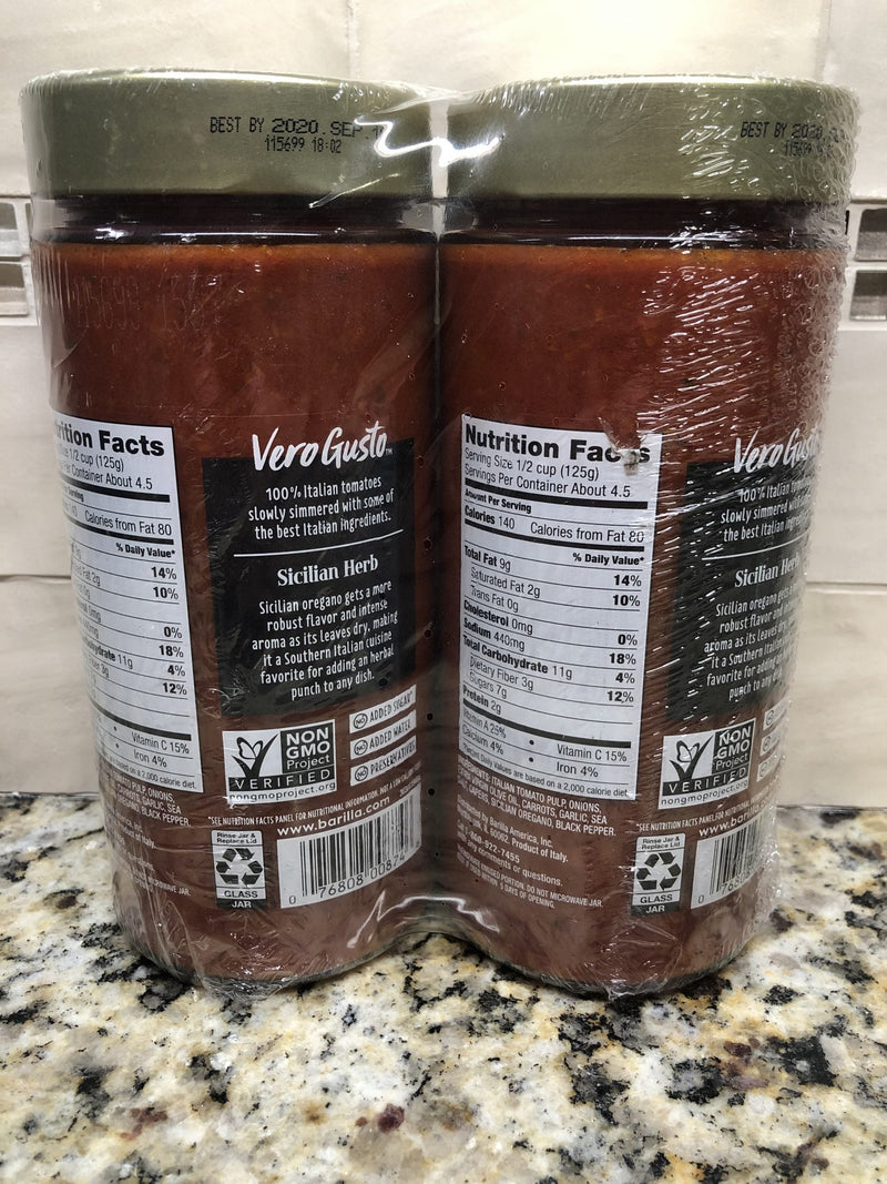 Barilla Vero Gusto Sicilian Herb Pasta Sauce 2 Pack 40oz Stock True Taste