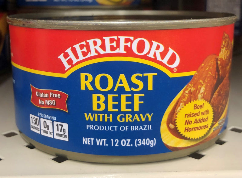 Hereford Roast Beef with Gravy 12oz Cooked Ready to Eat Meat Can