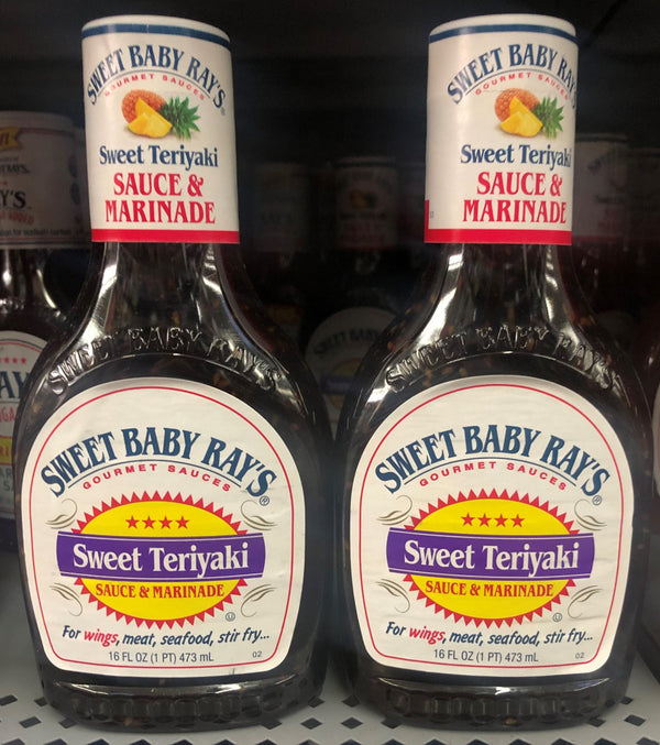 Sweet Baby Ray's Sweet Teriyaki Barbecue Sauce & Marinade 2x16 oz Bottle BBQ Pork Chicken