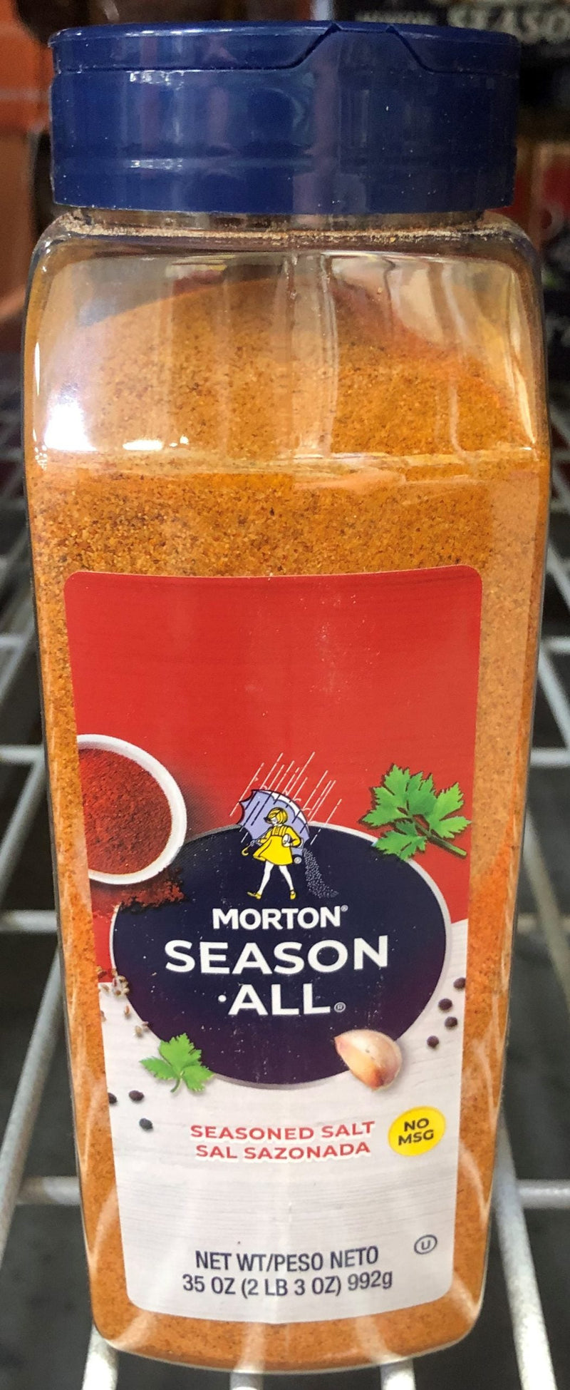 2 JARS Morton Season-All Seasoned Salt 35 oz pepper paprika