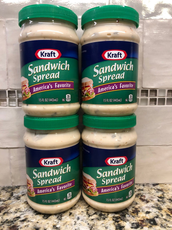 4 JARS Kraft Sandwich Spread Relish 15 oz. Jar Mayonnaise Mayo Burger