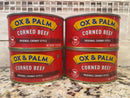 4 CANS Ox & Palm Corned Beef Original Chunky Style 15oz Sandwich Meat