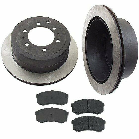 Rear Disc Brake Rotors & Pads Lexus LX450 Land Cruiser FzJ80 95-97