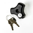 Versatile Locking Knob Keyed Jack Mount Lock 1/2-13 Bolt for Tube Mount Rack