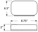 Passenger Bargman Tail Light Replacement Lens Camper RV Travel Trailer w Reverse-20019