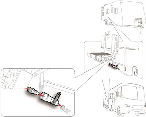 Quick-Connect Kit for Low Pressure Propane Tank Pop Up Travel Trailer Camper-20569